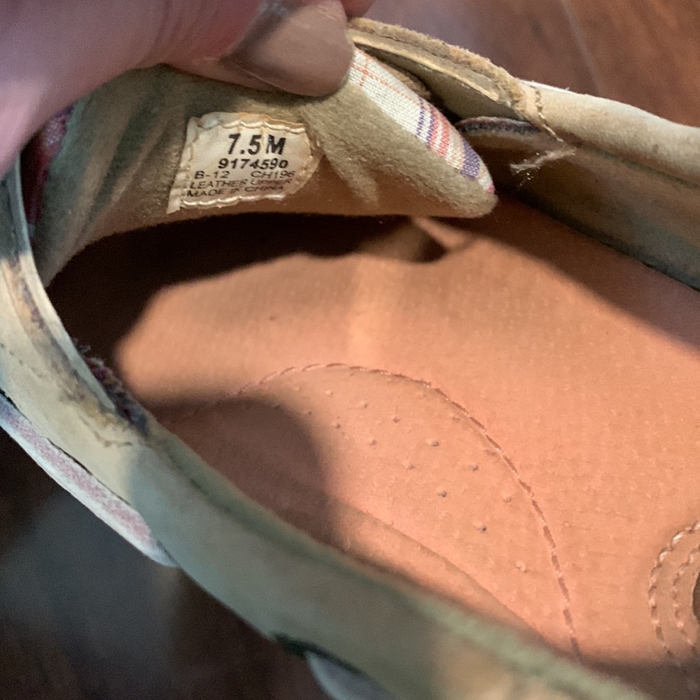 Last chance! 🔥 Sperry boat shoes - pink plaid & tan, size 7.5 - Picture 5 of 6